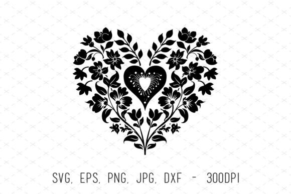 Black Vector Heart Stencil SVG Cut File Guide
