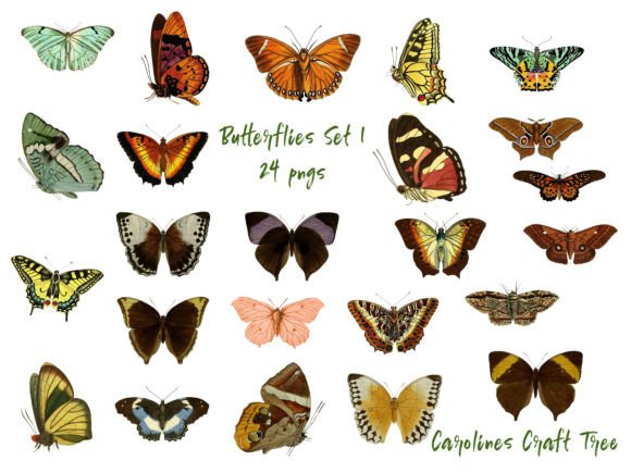 Butterfly Cutouts Set 1: A Digital Resource for Vintage-Inspired Crafting