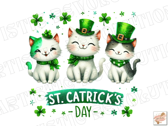 Celebrating St. Patrick’s Day with Cat-Themed Digital Art: A Guide to Using PNGs for Creative Projects