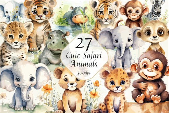 Choosing the Right Baby Safari Animals Watercolor Clipart for Creative Projects