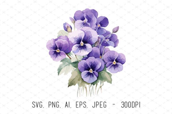 Choosing the Right Watercolor Violet Flower Bouquet Clipart for Professional Results