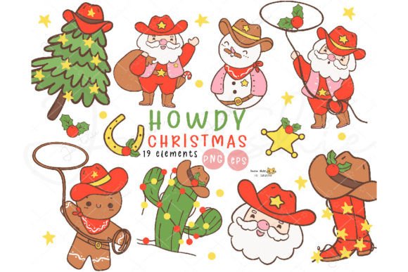 Cowboy Christmas PNG & Western Clipart