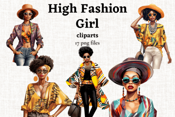 Evaluating the African American Fashion Girl Clipart Bundle for Creative Projects