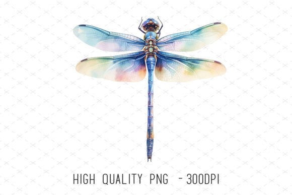 Integrating Colorful Watercolor Dragonfly Clipart into Your Creative Workflow