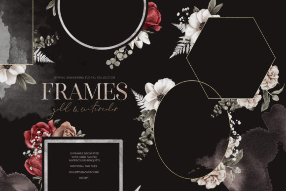 Spring Awakening Floral Frames PNG