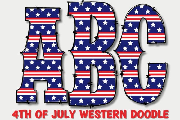 Strategic Visual Identity: Leveraging Red, White Blue Western Doodle Alpha for Brand Impact