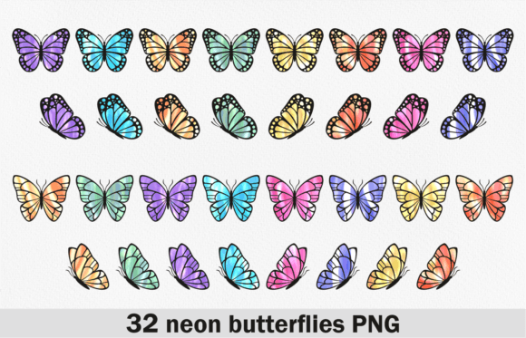 Unlocking Creative Potential with Neon Butterfly Sublimation Png Clipart